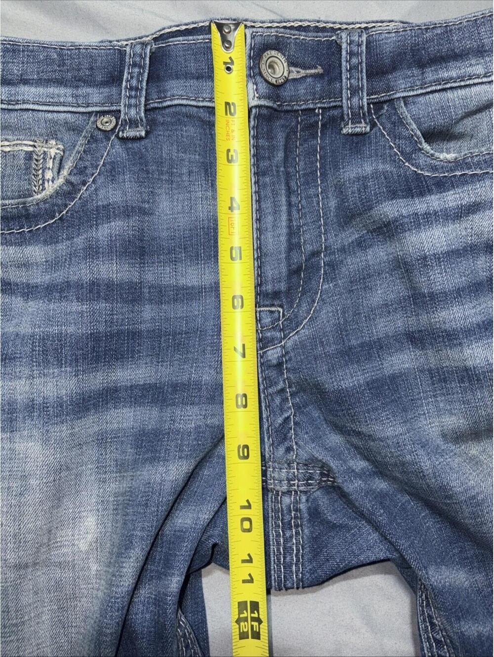 BKE Alec Jeans Straight Leg Mens 31 Long Distressed Blue Western Denim (31x37) - Picture 4 of 11